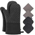 Oven Mitts And Pot Holders 6PCS Kitchen Glove High Heat Resistant 500 Ex. Fixed Price $24.19.