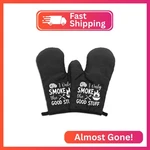 Gosjinnk 2 Pcs Funny Oven Mitts Only Smoke The Good Stuff Heat Resistant. Fixed Price $22.43.