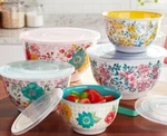 Pioneer Woman Ten (10) Piece Nesting Bowl Set Melamine Fancy Flourish. Fixed Price $50.88.