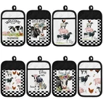 8 Pcs Pot Holders With Pocket Farmhouse Kitchen Decoration Animal Cute H.... Fixed Price $33.80.