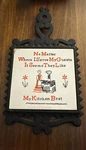 Vintage Cast Iron Tile Trivet Footed Japan Retro Like My Kitchen Best. Fixed Price $11.99.
