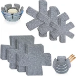 24 Pack Pot And Pan Protectors 3 Sizes Shapes Cookware Dividers Gray Pads. Fixed Price $41.33.