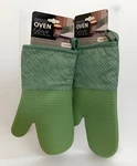 Evriholder Products (2) 1 Pair Cloth With Silicone Oven Gloves Green New. Fixed Price $12.99.