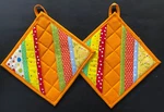 Pot Holders Handmade Quilted With Pockets Size 7.5 X Triple Insulated!. Fixed Price $18.00.