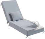 Water-resistant Olefin Chaise Lounge Cushions With Pillow Light Gray 72"X21. Fixed Price $183.99.