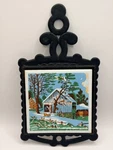 Vintage Mcm Seven Star Trivet The Old Home Stead Winter Cast Iron. Fixed Price $18.99.