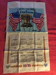 1976 Calendar Kitchen Dish Cloth Bicentennial 200 Years Of Freedom 1776 -. Fixed Price $24.99.