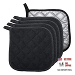 5 Pcs For Kitchen, Cotton Potholers With Great Black. Fixed Price $18.99.