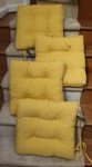 Rodeo Home 17 X 15" Gold Tie-on Seat Cushions Chair Dining Kitchen Set Of 4. Fixed Price $42.00.