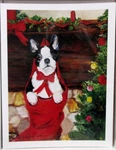 New Boston Terrier Holiday Greeting Set - 6 Note By Ruth Maystead. Fixed Price $9.99.