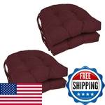 Blazing Needles Solid Twill U-shaped Tufted Chair Cushions Set Of 4 16 Burgundy. Fixed Price $83.05.