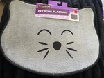 New! Greenbrier Kitten Pet Bowl Placemat 13 By In, Gray 100% Polyester. Fixed Price $5.00.