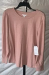 Time & Tru Women Long Puff Sleeve Top Sandstone Pink Sz Xl 16-18 Nwt!. Fixed Price $8.00.