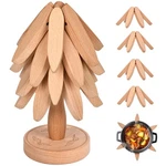 For Hot Dishes Tree Shape SET,5 Wooden + 1 Stand&#. Fixed Price $33.11.