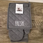 Rae Dunn-kitchen Towel, Oven Mitt & Potholder Fresh- 4 Pc Set, Grey-nwt. Fixed Price $10.00.