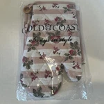 Gold Coast 5 Piece Pink Floral Pot Holder / Oven Mitt Set Victorian Cottage. Fixed Price $14.99.