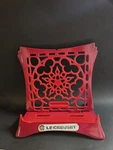 Le Creuset Red Cast Iron Cookbook Stand / Trivet Holder France, Read. Fixed Price $255.00.