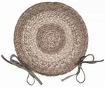 Ihf Ashwood Braided Jute Gray 4PC Chair Pads With Ties. Fixed Price $50.00.