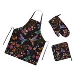 Beautiful Humming Bird 3 Piece Kitchen Set Waterproof Apron With Oven Mitt An.... Fixed Price $30.05.