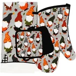 Gnome Halloween House Kitchen Decor Oven Mitt Pot Holder Towel Build Your Set. Fixed Price $8.99.