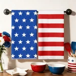2PCS 4TH Of July Kitchen Towels Patriotic American Stars Stripes Dish Red. Fixed Price $20.99.