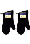 2 X Home Collection Black Oven Mitt Gloves Kitchen Heat Resistant. Fixed Price $8.40.