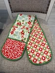 Handmade Quilted Double Oven Mitt Pot Holder. Fixed Price $9.00.