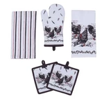 Amour Infini Pot Holders, Oven Mitt And Kitchen Towel Heat 5 Pack, Farm Life. Fixed Price $31.18.