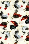 Cock Doodle Rooster Cotton Fabric By Northcott 2 Yards. Fixed Price $19.94.