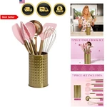 Kitchen Tool Set Crock Silicone Utensils Stainless Steel Whisk Ladle 7-PIECE. Fixed Price $118.97.