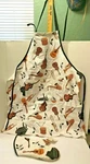 Hatley Music Note Violin Orchestra Saxaphone Trumpet Kitchen Apron & Oven Mitt. Fixed Price $20.00.