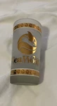 Rare Sea World Park Exclusive Vintage 1986 Drinking Frosted Glass Gold Cup Shamu. Fixed Price $8.66.