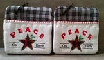 Kay Dee Designs Hanging Pot Holders Peace On Earth Plaid 8'' Square Set 2 Thick. Fixed Price $24.99.