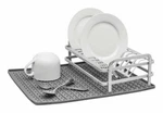 Da Compact Aluminum Dish Rack With Silicone Drysmart Mat Set Rust-proof Gray. Fixed Price $33.99.