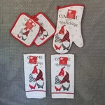 Christmas Gnome For The Holidays Kitchen Towels Potholders Oven Mitt Decor. Fixed Price $10.36.