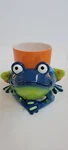 Vtg Tropical Tree Frog Tumbler Cup Holder Set Jennifer Clark Saturday Knight Skl. Fixed Price $35.00.