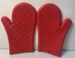 Works Ar+cook Red Silicone Oven Mitts Heat Resistant Pair. Fixed Price $7.99.