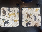 2 Cat Now Designs Danica Pot Holders 8 X New Set Of. Fixed Price $19.99.