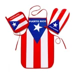 Puerto Rico Kitchen & Bbq Set W/ Apron Oven Mitt Pot Holder Rican Flag. Fixed Price $24.99.