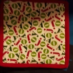 Crate And Barrel Joy Potholder Set Cotton Red Green White Christmas Holiday. Fixed Price $11.00.