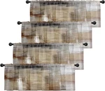 4-PIECE Set, Adjustable Curtains, For Living Room And Kitchen Sink. Fixed Price $19.99.