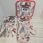 Star Wars Kitchen Towel Oven Mitt Pot Holder Set Empire Strikes Ba New With Tags. Fixed Price $23.99.