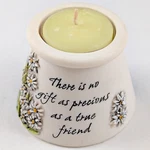 Votive Candle Holder Flowers Daisy Spring Cottage Country True Friend Embossed. Fixed Price $11.99.
