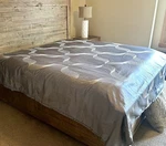 Hudson Park Duvet Cover King Hotel Collection Grey Brown Sheen Zip Inside Ties. Fixed Price $99.00.