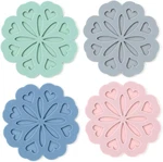 Set 4 Silicone Trivet Mat - Hot Pot Holder Pads For Table Assort Colors. Fixed Price $17.23.