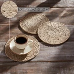 Natural Jute Trivet 8 Inch Diameter Set Of 3 Country Primitive Rustic. Fixed Price $12.71.