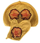 Vintage Dri-glo Tea Cosy Pot Cover (large) And Oven Glove Set Retro Flower Power. Fixed Price $18.05.