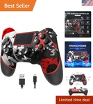 Wireless PS4 Controller With Touch Pad & Six Axis Flame White. Fixed Price $33.99.
