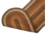 48" Oval Table Runner Braided Country Kitchen Cream Brown Black Kettle Grove. Fixed Price $39.95.