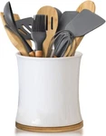 New Large White Ceramic Kitchen Utensil Holder Organize Countertop Fast Shipping. Fixed Price $35.97.